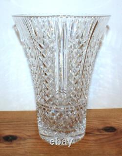 10 Flared WATERFORD Cut Crystal Vase Signed, Heavy, Elegant, Large