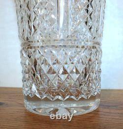 10 Flared WATERFORD Cut Crystal Vase Signed, Heavy, Elegant, Large