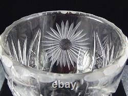 12 Antique ABP American Brilliant Cut Glass Corset Shape Sunflower Geometric
