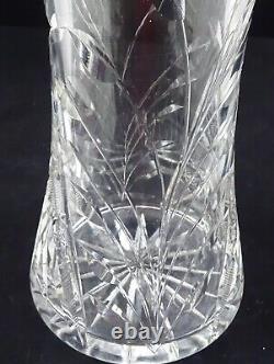 12 Antique ABP American Brilliant Cut Glass Corset Shape Sunflower Geometric