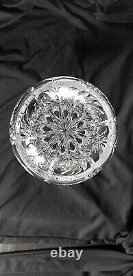 12 Large Heavy Crystal Vase Great for tall Arrangements 24% Lead with deep cuts