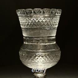 18th Century Georgian Irish Kettle Drum Cut Celery Glass Vase C1800