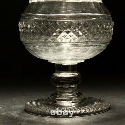 18th Century Georgian Irish Kettle Drum Cut Celery Glass Vase C1800