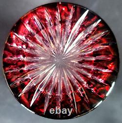 1 (One) CAESAR CRYSTAL RUBY Cased Hand-Cut to Clear Crystal 10 Vase-New Unused