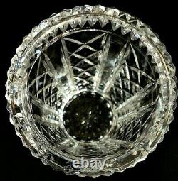 1 (One) WATERFORD GIFTWARE Cut Crystal 8 in Flower Vase Signed