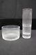 2pc Josair Lead Glass Crystal Swirl Cut 10 Cylinder Vase & 6.5 Bowl, Germany