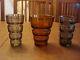 3 Moser Vases Design Attributed To Josef Hoffman 6 Tall 2 Smoke & 1 Amber