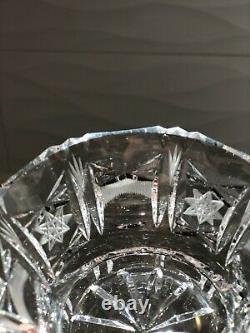 6 Vintage Heavy Hand Cut Crystal Star Small Bowl Vase American Brilliant 4 MINT
