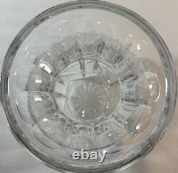 ABP American Brilliant Cut Crystal Glass Vase 8PtHobstars Starburst Fans Antique