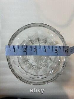 ABP American Brilliant Cut Crystal Glass Vase 8PtHobstars Starburst Fans Antique