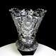 Abp American Brilliant Cut Crystal Hobstar Zipper File 6 3/4 Vase 1890-1916