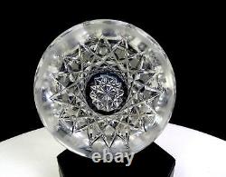 ABP American Brilliant Cut Crystal Hobstar Zipper File 6 3/4 Vase 1890-1916