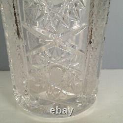 ABP American Brilliant Period Clear Cut Crystal Heavy, 14 1/8 Tall Vase