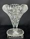 Abp American Brilliant Period Cut Glass Footed Sawtooth Edge Chalice Vase