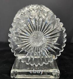 ABP American Brilliant Period Cut Glass Footed Sawtooth Edge Chalice Vase