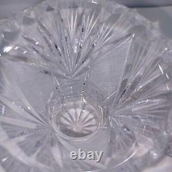 ABP American Brilliant Period Sawtooth Edging Cut Crystal Glass Vase Set, 5 tal