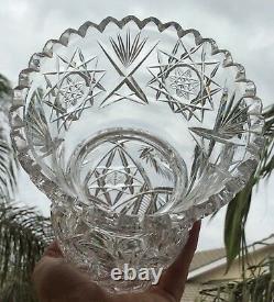 ABP Cut Glass 10 1/4 Vase Nice Form