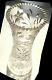 Abp Ideal Company Canastota Diamond Poinsettia? Cut Glass Flower Vase 12 Tall
