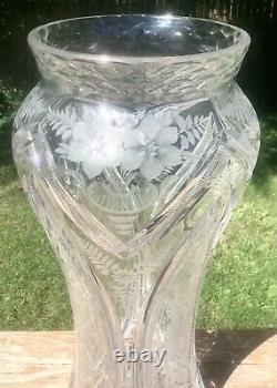 ABP Libbey Cut Glass 14 Vase