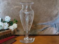 ABP Sterling Cut Glass Company 8 Vase Signed Ornately Cut Beautiful #0563