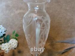 ABP Sterling Cut Glass Company 8 Vase Signed Ornately Cut Beautiful #0563