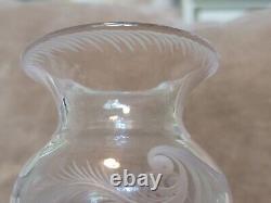 ABP Sterling Cut Glass Company 8 Vase Signed Ornately Cut Beautiful #0563