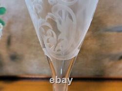 ABP Sterling Cut Glass Company 8 Vase Signed Ornately Cut Beautiful #0563