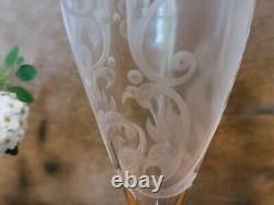 ABP Sterling Cut Glass Company 8 Vase Signed Ornately Cut Beautiful #0563