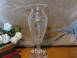 ABP Sterling Cut Glass Company 8 Vase Signed Ornately Cut Beautiful #0563