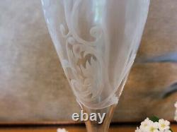 ABP Sterling Cut Glass Company 8 Vase Signed Ornately Cut Beautiful #0563