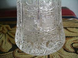 AMERICAN BRILLIANT cut glass LARGE 10 vase