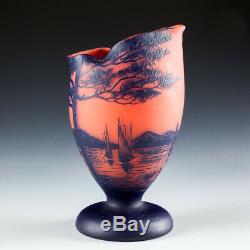 A French Richard Acid Cut Cameo Glass Vase c1925