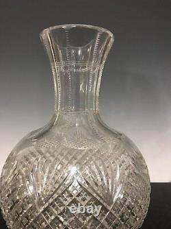 A Pair Of Cut Glass Brilliant Period Bulb Vases