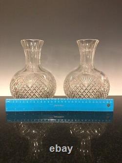 A Pair Of Cut Glass Brilliant Period Bulb Vases