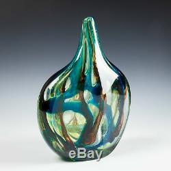 A Rare Mdina Cut Ice Fish Vase c1978
