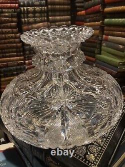 Abp American Brilliant Period Cut Glass Flower Center Libbey