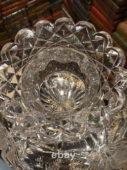 Abp American Brilliant Period Cut Glass Flower Center Libbey