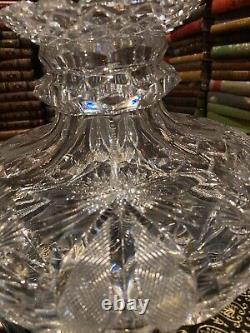 Abp American Brilliant Period Cut Glass Flower Center Libbey