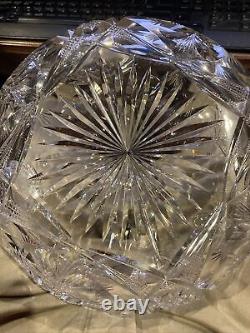 Abp American Brilliant Period Cut Glass Flower Center Libbey