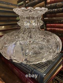 Abp American Brilliant Period Cut Glass Flower Center Libbey