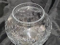 Abp Cut Glass Antique Hawkes Vase /jar Floral Cut, Signed