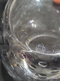 Abp Cut Glass Antique Hawkes Vase /jar Floral Cut, Signed