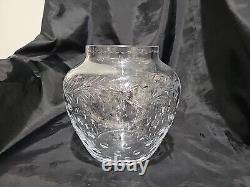 Abp Cut Glass Antique Hawkes Vase /jar Floral Cut, Signed