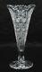 American Brilliant 8 Cut Glass Footed Vase In Trumpet Flared Form