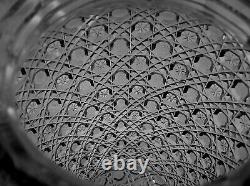 American Brilliant Cut Glass India Harvard Urn Type Shoulder Vase Heavy Blank
