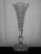 American Brilliant Cut Glass Massive 20 Tall Faceted Knob Hobstar Foot Vase