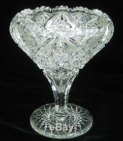 American Brilliant Cut Glass Tassa Vase by Elmira Cut Glass Co. In Pattern 100