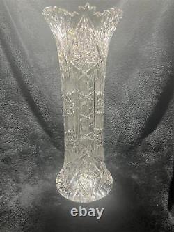 American Brilliant Cut Glass Vase 16