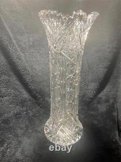 American Brilliant Cut Glass Vase 16