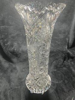 American Brilliant Cut Glass Vase 16